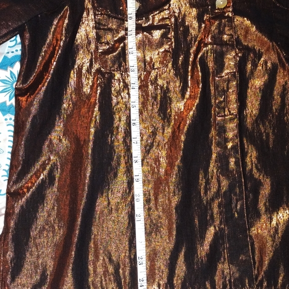 Ruby rd brown metallic shirt size 18 - Picture 5 of 6